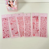 ins pink romantic creative cute stickers idol photo polaroid diy collage stationery decorative sticker scrapbooking children toy