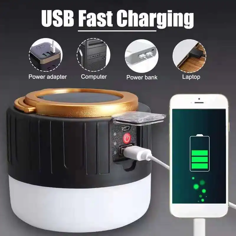

USB Rechargeable Super Bright Searchlights Solar power LED Work light Portable Lanterns Night lighting Emergency Light