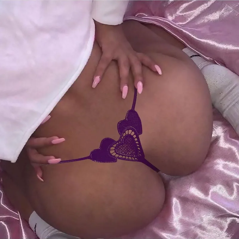 Сексуальные женские кружевные стринги с вырезами в форме бабочки нижнее белье