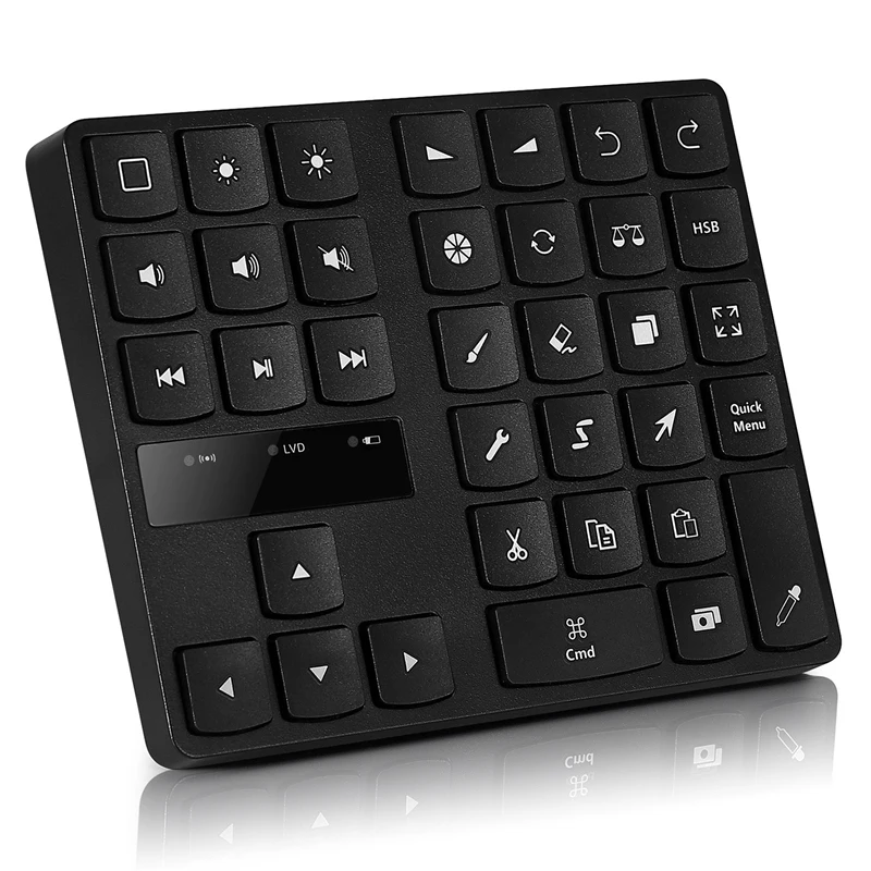 

Bluetooth-клавиатура для рисования, перезаряжаемая беспроводная клавиатура с 35 клавишами для профессионального творчества и ярлыков для рисования