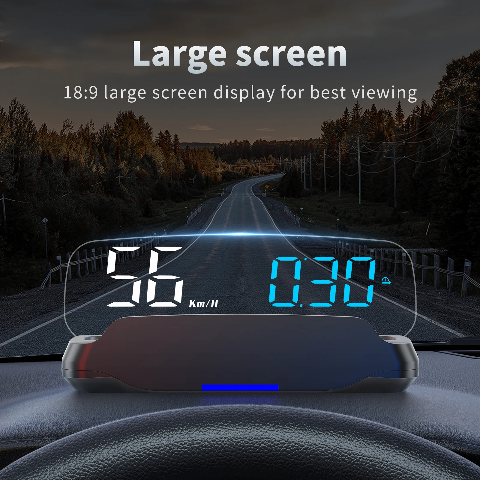 

C7B Автомобильный OBD HUD проекционный дисплей спидометр с сигнализацией вольтметр компас проектор температуры воды навигация держатель для смартфона