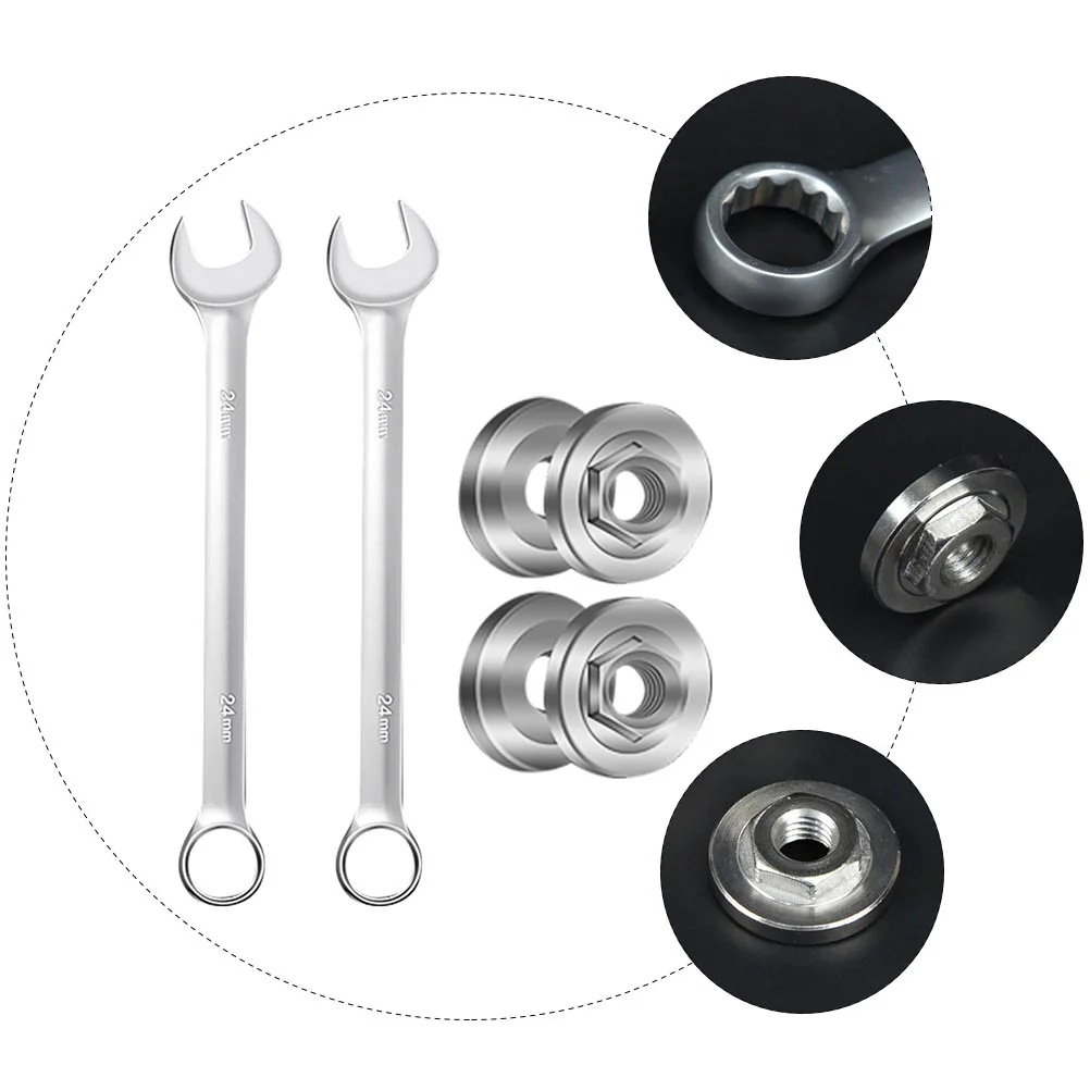 

2 Sets Angle Grinder Lock Nut Kit Wrench kit Angle Grinder Outer Inner Fix Parts