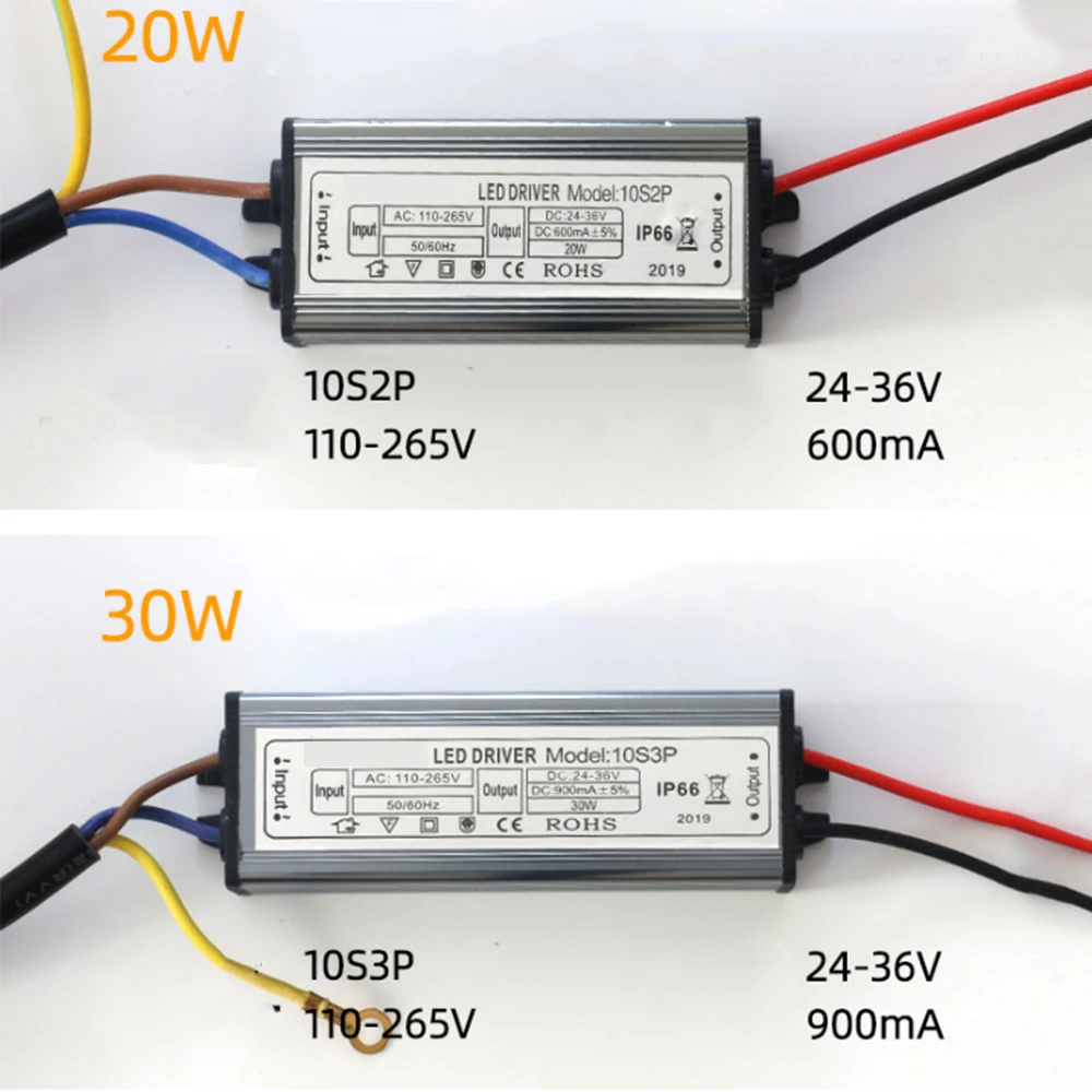1 шт. 20W 30W 50W 60W 70W 80W 600mA-2400mA LED-драйвер, блок питания для уличных прожекторов, трансформатор, водонепроницаемый адаптер IP66 (art.: 3920dc5ca8eb0) - 3920dc5ca8eb0