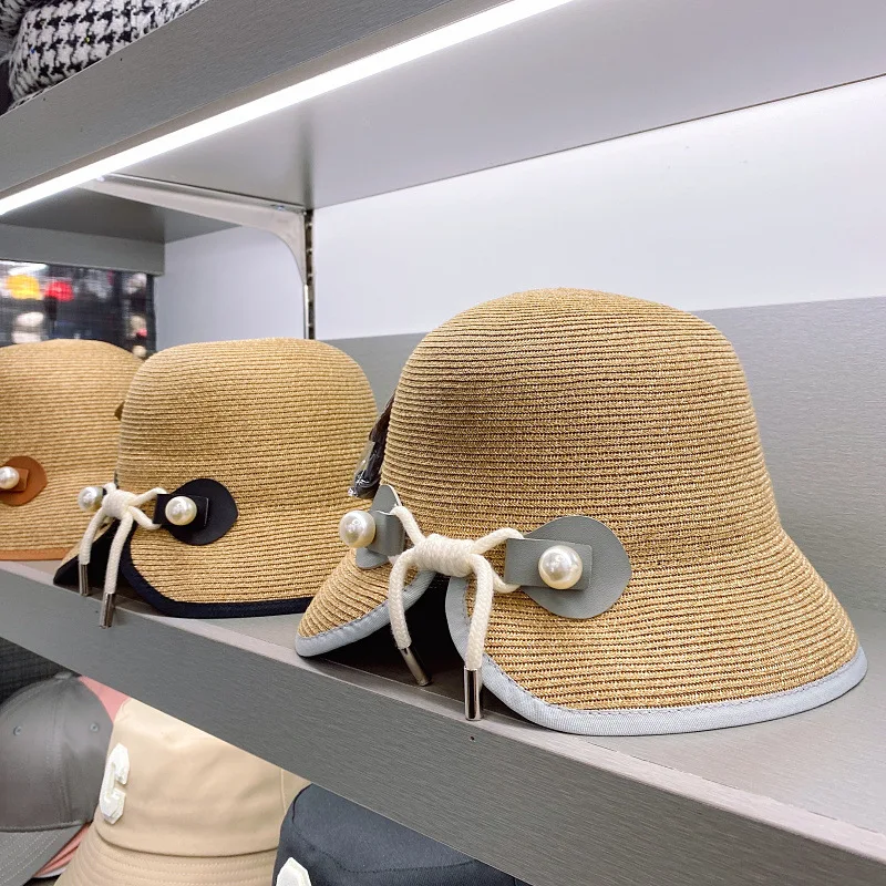 

The New Spring And Summer Hats Web Celebrity Fashion Letters Candy Clasp Fine Woven Papyrus Fisherman Small POTS Caps Tide Fashi