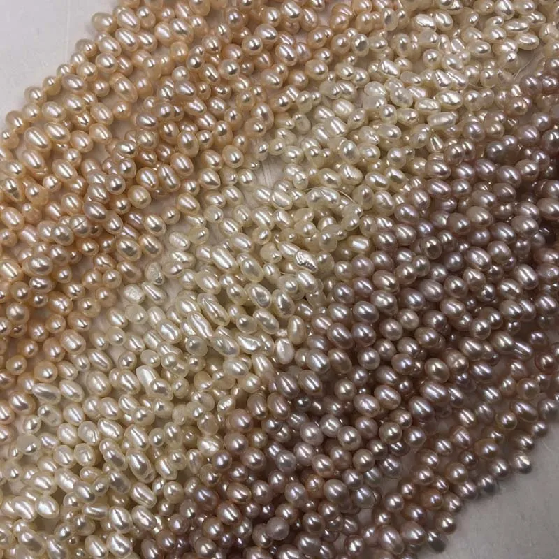 

ELEISPL Wholesale 15 Strands 5-6mm Potato Freshwater Pearls Loose Strings #22000468