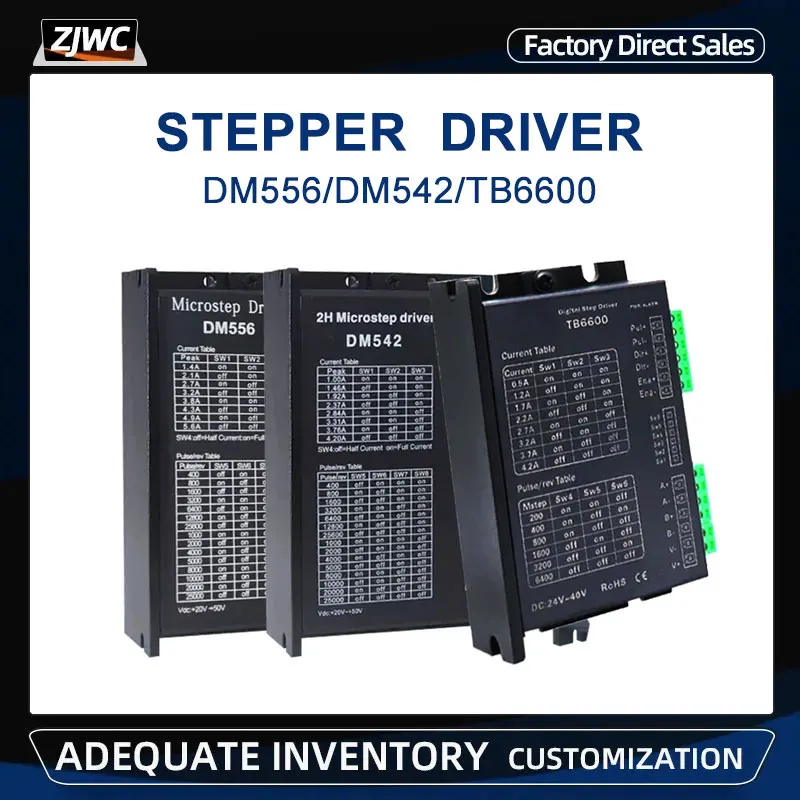 

Шаговый драйвер LSWCBE DM542/DM556/TB6600 для шаговых двигателей Nema17/Nema23