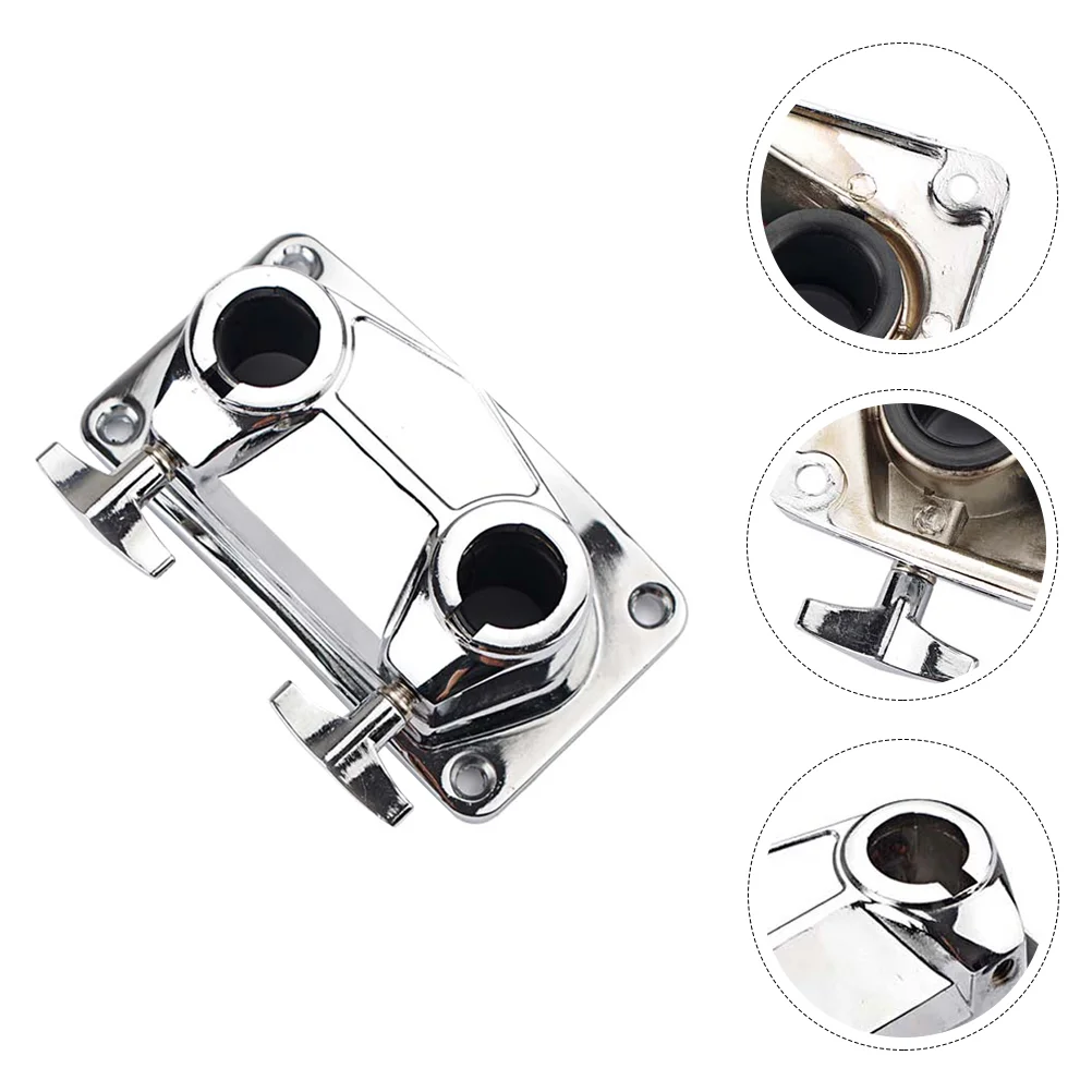 

Drum Clamp Metal Hole Double Mount Holder Stand Cowbell Tom Melodic Mic Percussion Accessories Cymbal Connecting Bracket