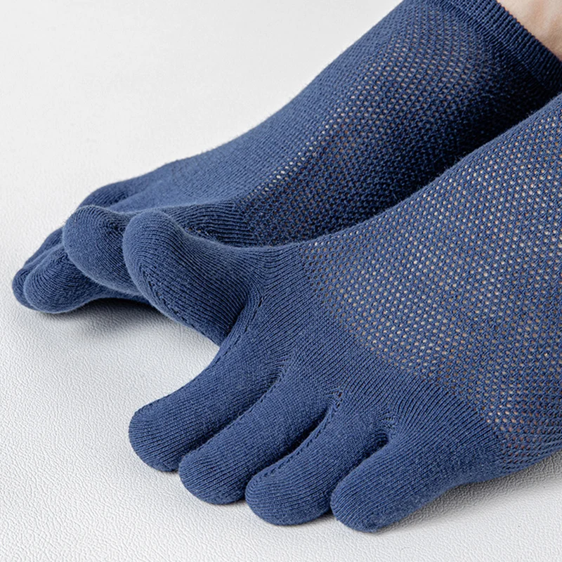 Fashion Men Boats Socks Cotton Breathable Sweat-absorbing Open Toe Invisible Ankle Short Socks Male Elastic Low Cut Sock 1pair