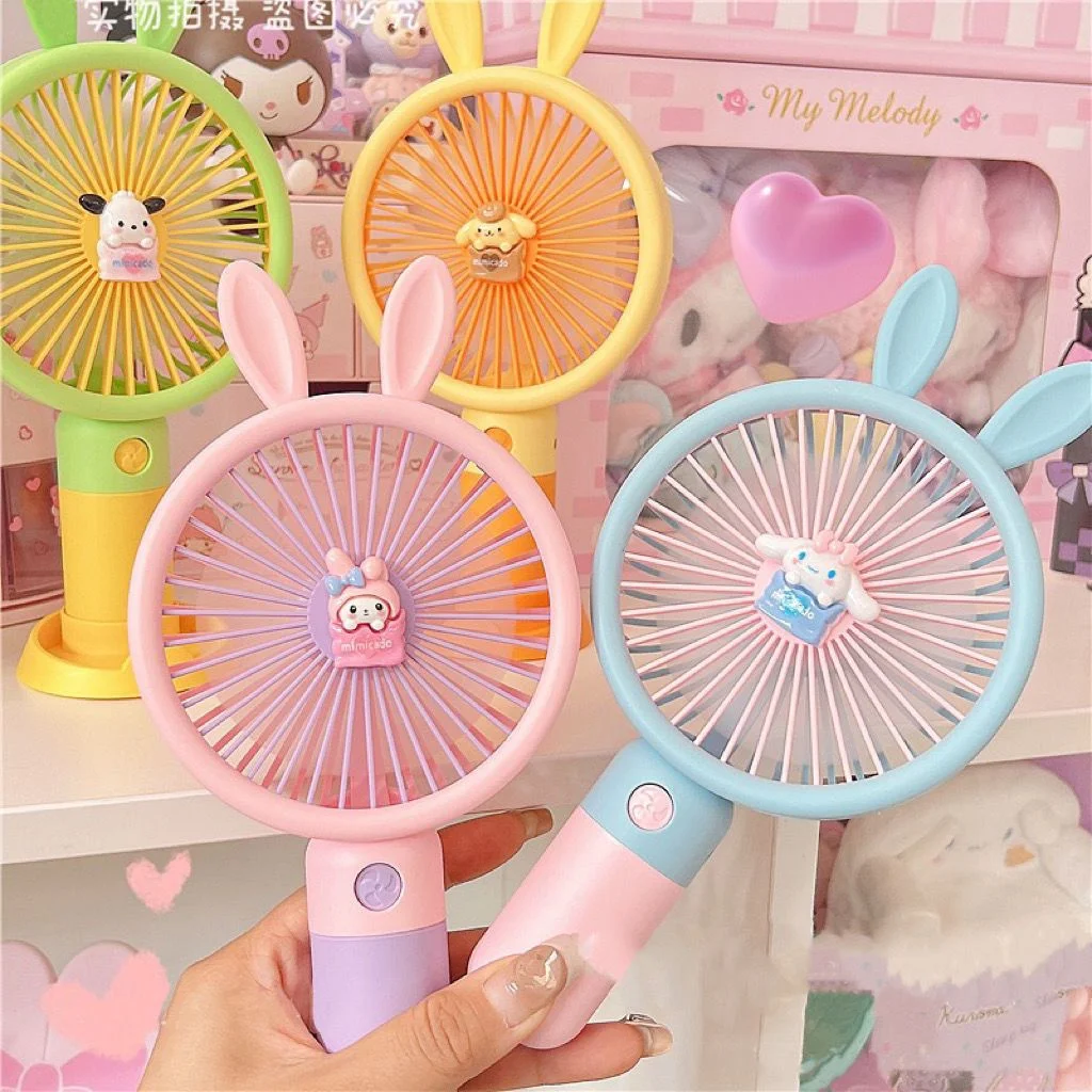 

Sanrioed Rabbit Ear Usb Charging Fan My Melody Cinnamoroll Pochacco Rabbit Ear USB Charging Fan Desktop Mobile Phone Holder Fan