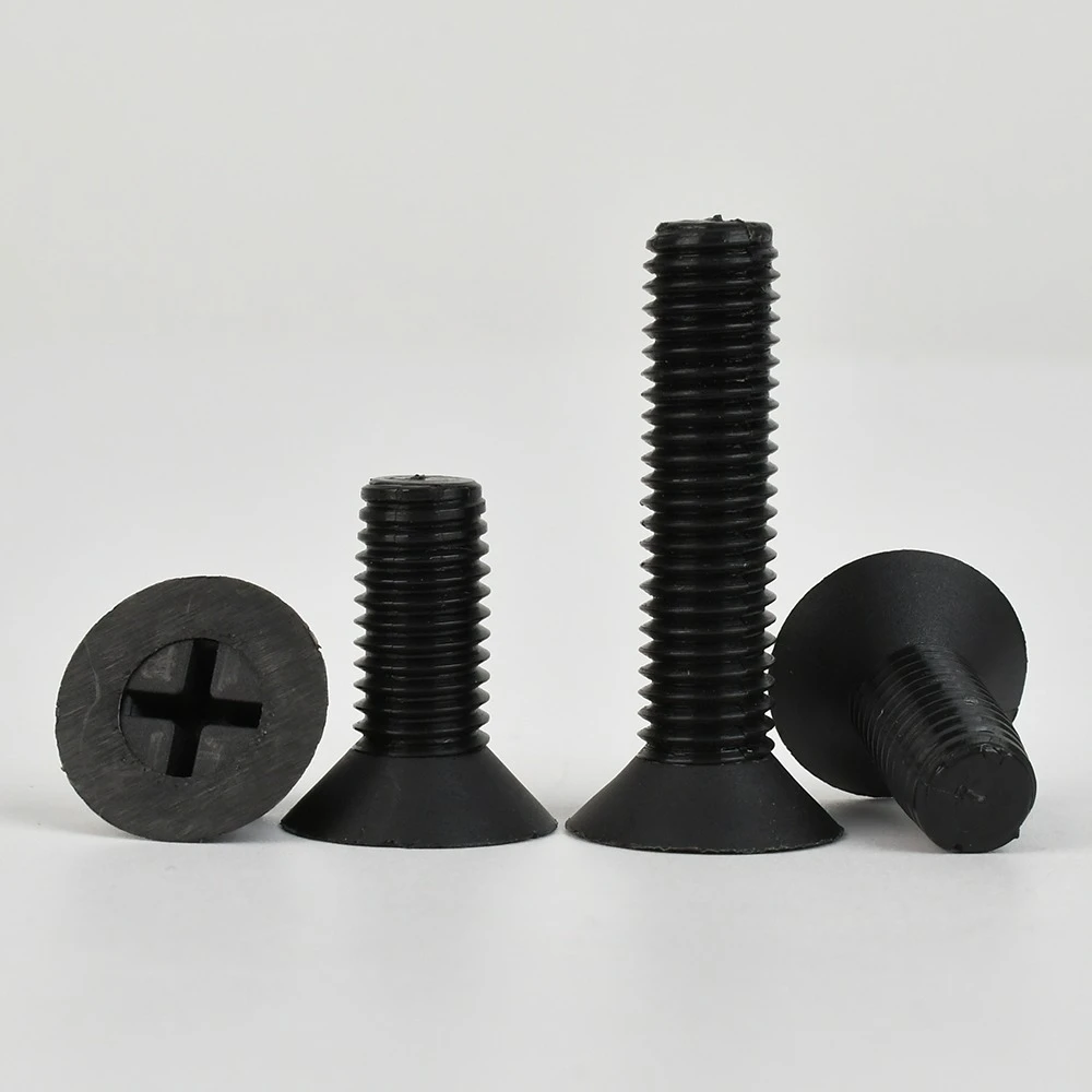 

Нейлоновые винты с потайной головкой Phillips белые и черные M2 M2.5 M3 M4 M5 M6 M8 Пластиковые болты с крестообразным шлицем Длина винта: 4 ~ 40 мм