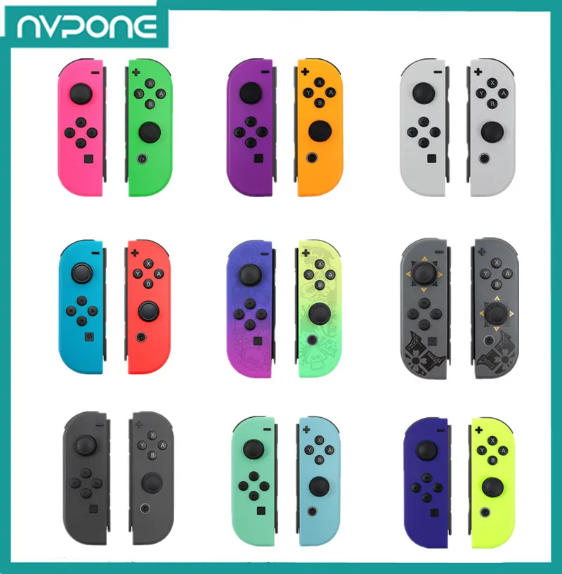 

New GamePad P1Pair Wireless 1 Pair For Nintendo Switch JoyCon Controller Console White L&R Shell Green Purple Yellow Pink Cover