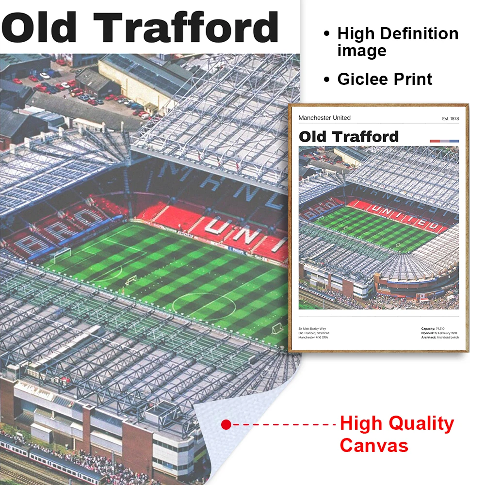 Настенный плакат с изображением футбольного поля