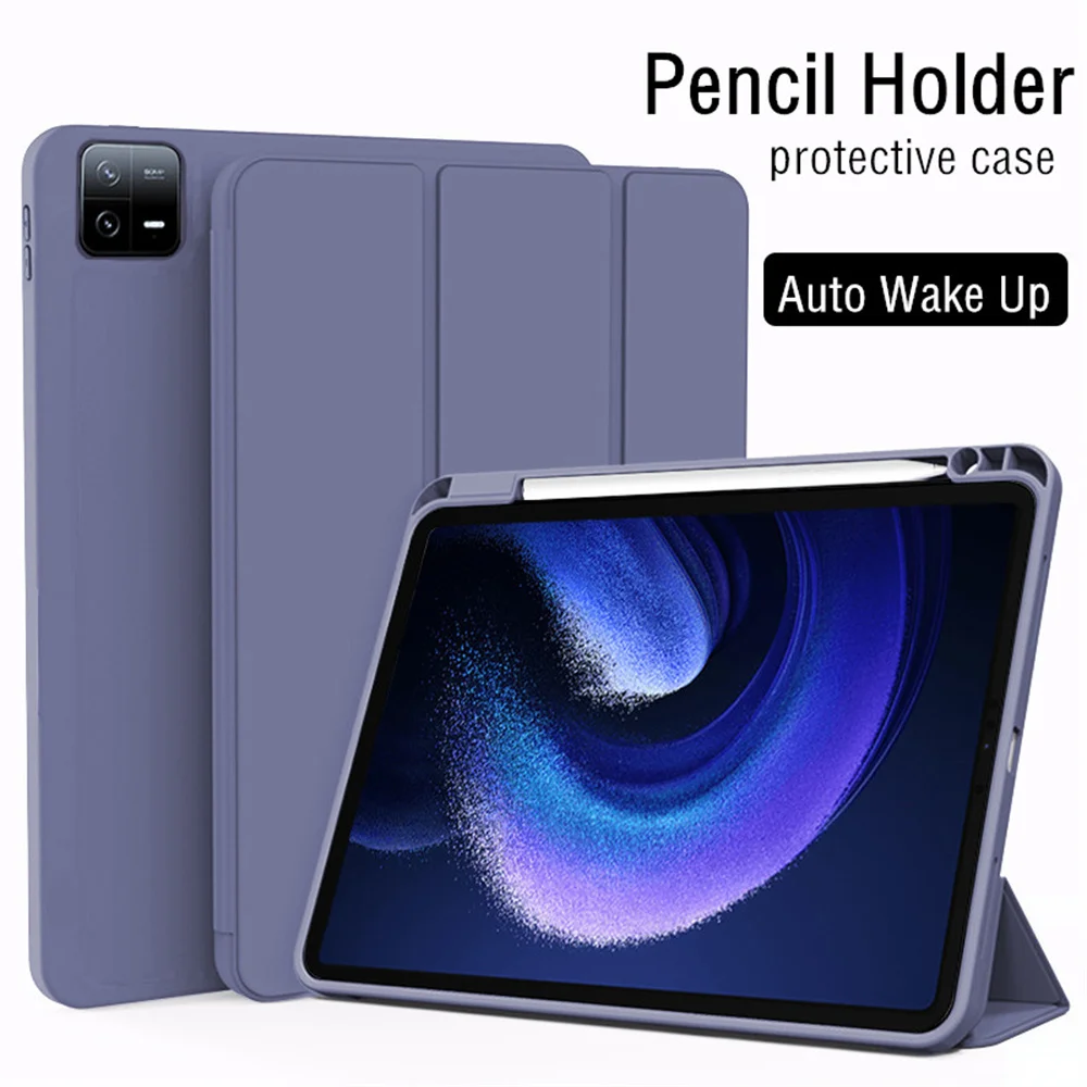 

Чехол для Xiaomi Mi Pad 6 Pro 6Pro, чехол-подставка тройного сложения, держатель для карандашей, чехол для Xiaomi Pad Pro Tablet 2023, чехол для MiPad 6 Pro