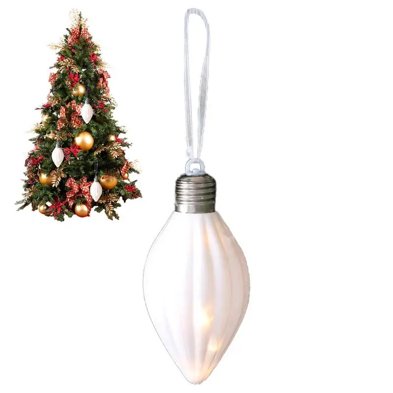 

Светодиодный Рождественский шар, красивый подвесной Рождественский шар, украшение, простой в использовании, Рождественский Блестящий подвесной орнамент, шар