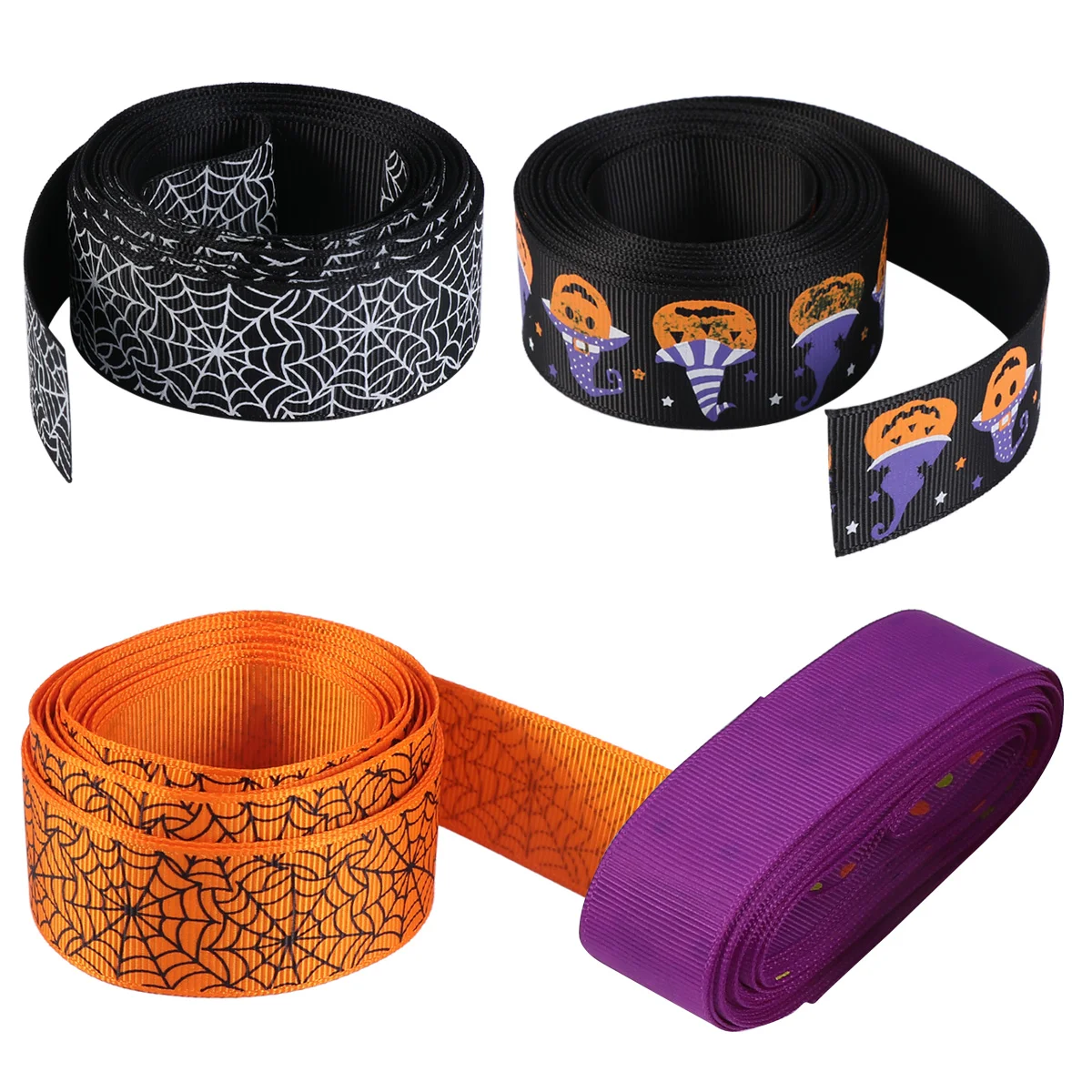 

Ribbondiy Decorative Craft Supplies Ribbons Package Scrapbook Holiday Pumpkin Printed Happy Wrapper Wired Party Fabric