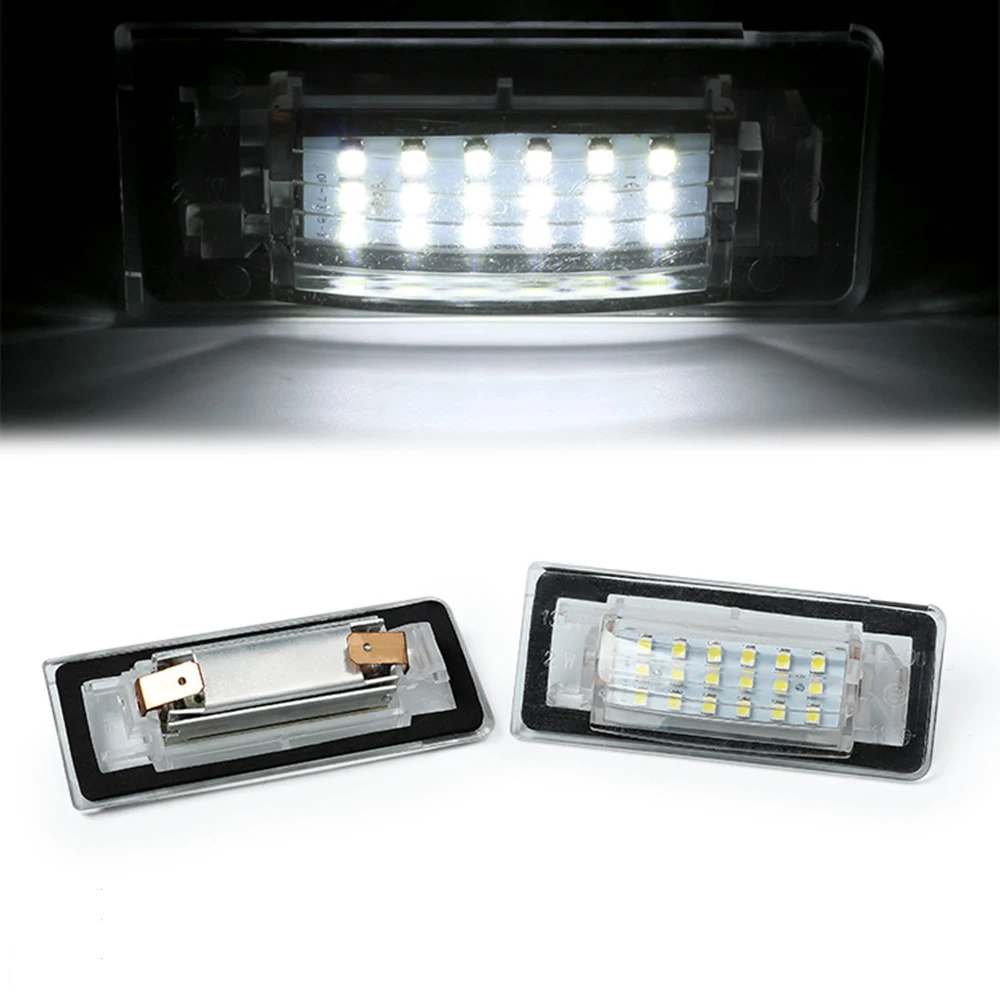 

2X LED Number License Plate Light Lamp 8N0943021A 8N0943022A For Audi TT MK1 Roadster Coupe 8N 1998-2006