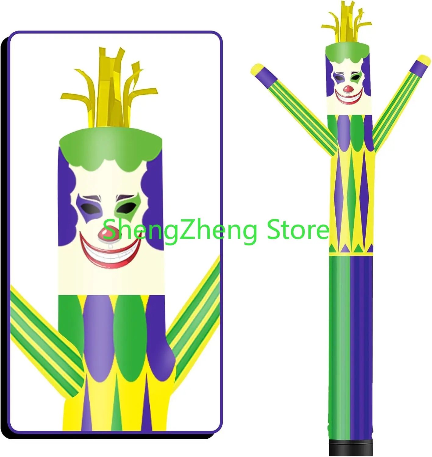 1 шт. высота 20 футов надувная трубка для мужчин Марди Гра шут/клоун дурачный