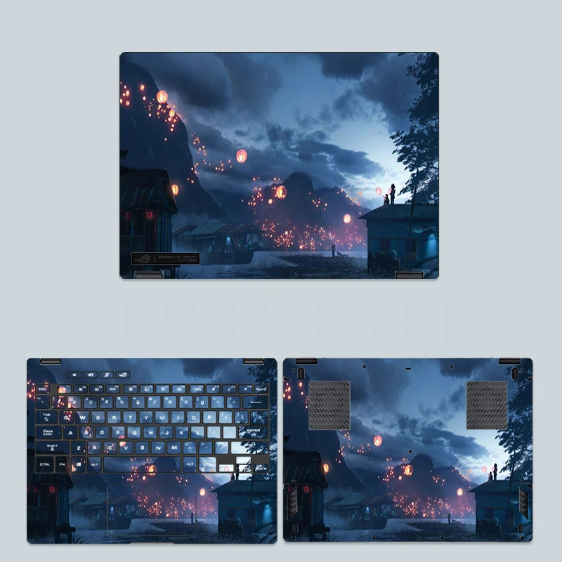 Блестящая Виниловая наклейка для ноутбука Asus ROG Flow X13 GV301 /Zephyrus G14 GA401 / M16 GU603/G15 2 в 1