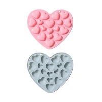 silicone mold for baking valentines day heart pattern kitchen accessories tools diy chocolate fondant cake ornaments mold