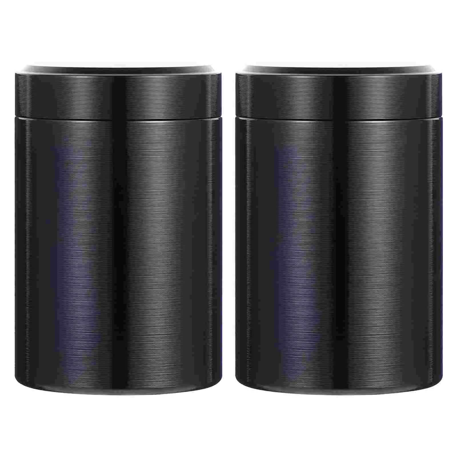 

2 Pcs Tea Caddy Cereal Containers Tea Storage Box Sugar Bowl Chocolate Treats Box Titanium Aluminum Alloy Sugar Canister Travel