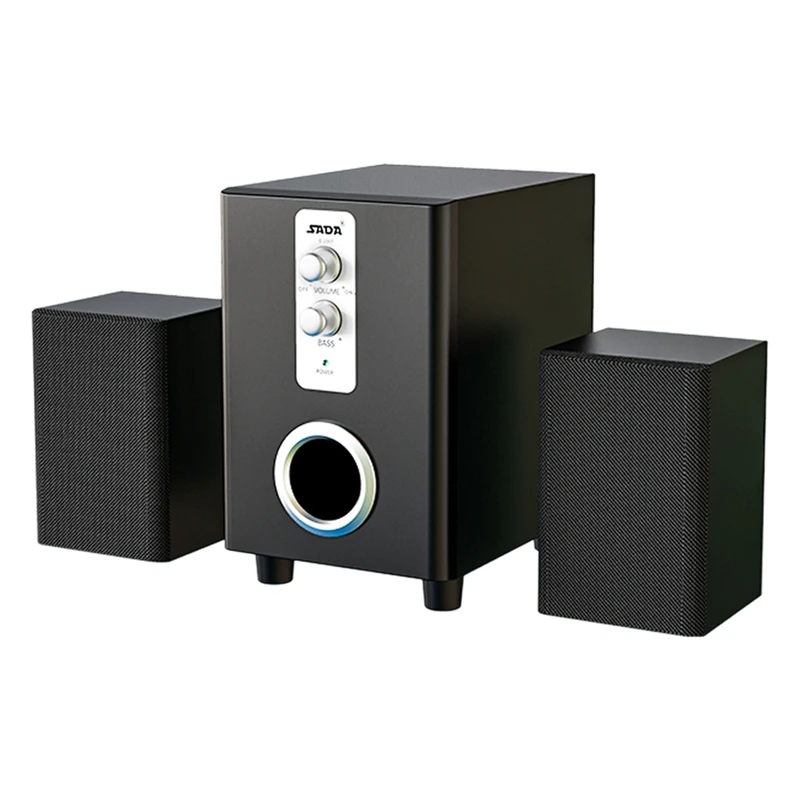 

Top Deals Sada D-200T Mini Bluetooth Speaker Subwoofer Home Subwoofer Laptop Audio Bass Multimedia Usb Wood 2.1 Wired 3.5Mm