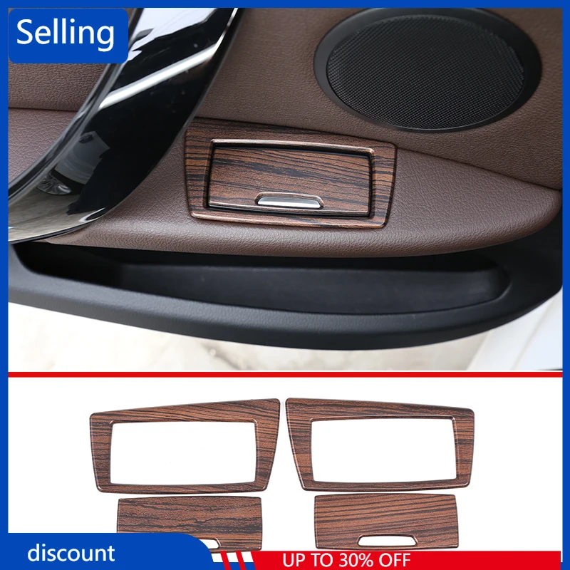 

4 шт. для BMW X1 F48 2016-2019 сосновая древесина дверная пепельница из АБС-пластика блестки отделка Декоративная наклейка аксессуары автомобильный аксессуар быстро