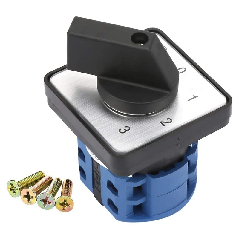 

220V 20A 4-Pole 2-Pole Rotary Selector Switch Universal Cam Switch, LW26-20 0-3/2