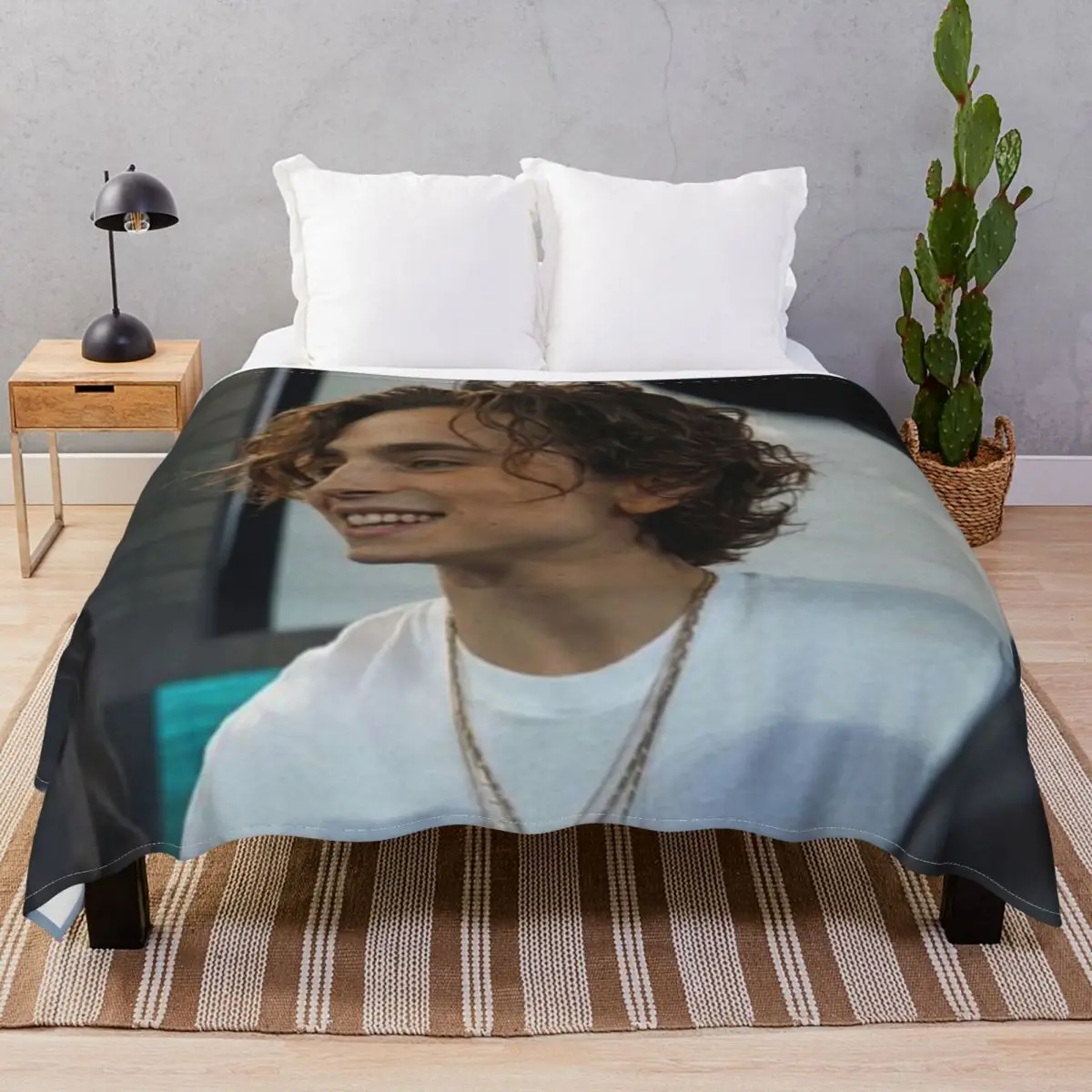 Timothee Chalamet Blankets Coral Fleece Textile Decor Soft Unisex Throw Blanket for Bed Home Couch Travel Cinema