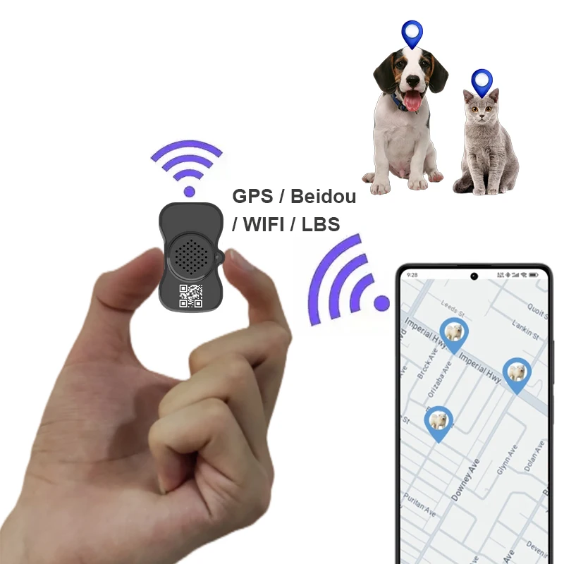 Фото Новый водонепроницаемый GPS-трекер Xexun для кошек и собак, мини-устройство для отслеживания, ошейник с функцией отслеживания, бесплатное приложение для отслеживания. №3