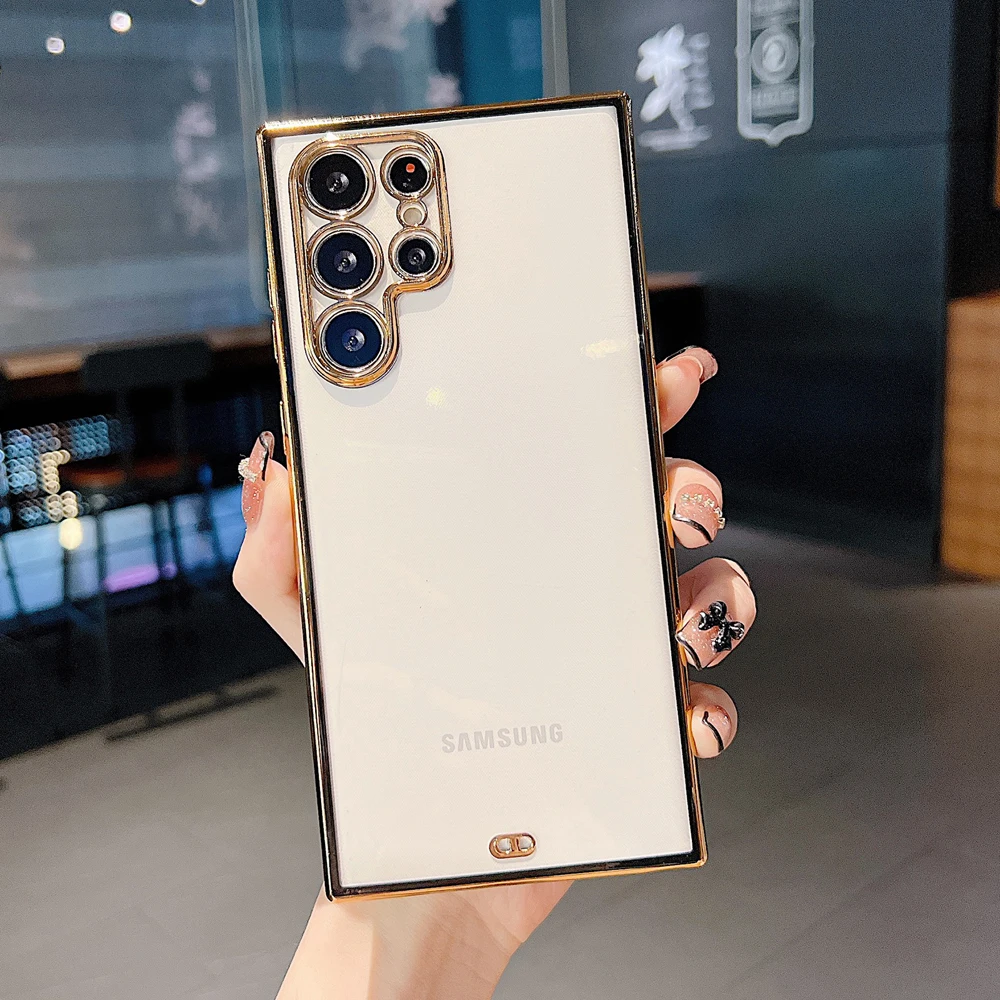 Прозрачный чехол LOVECOM с покрытием для телефона Samsung S22 Ultra S21 Plus FE A32 A53 A51 5G A33 A22 A52
