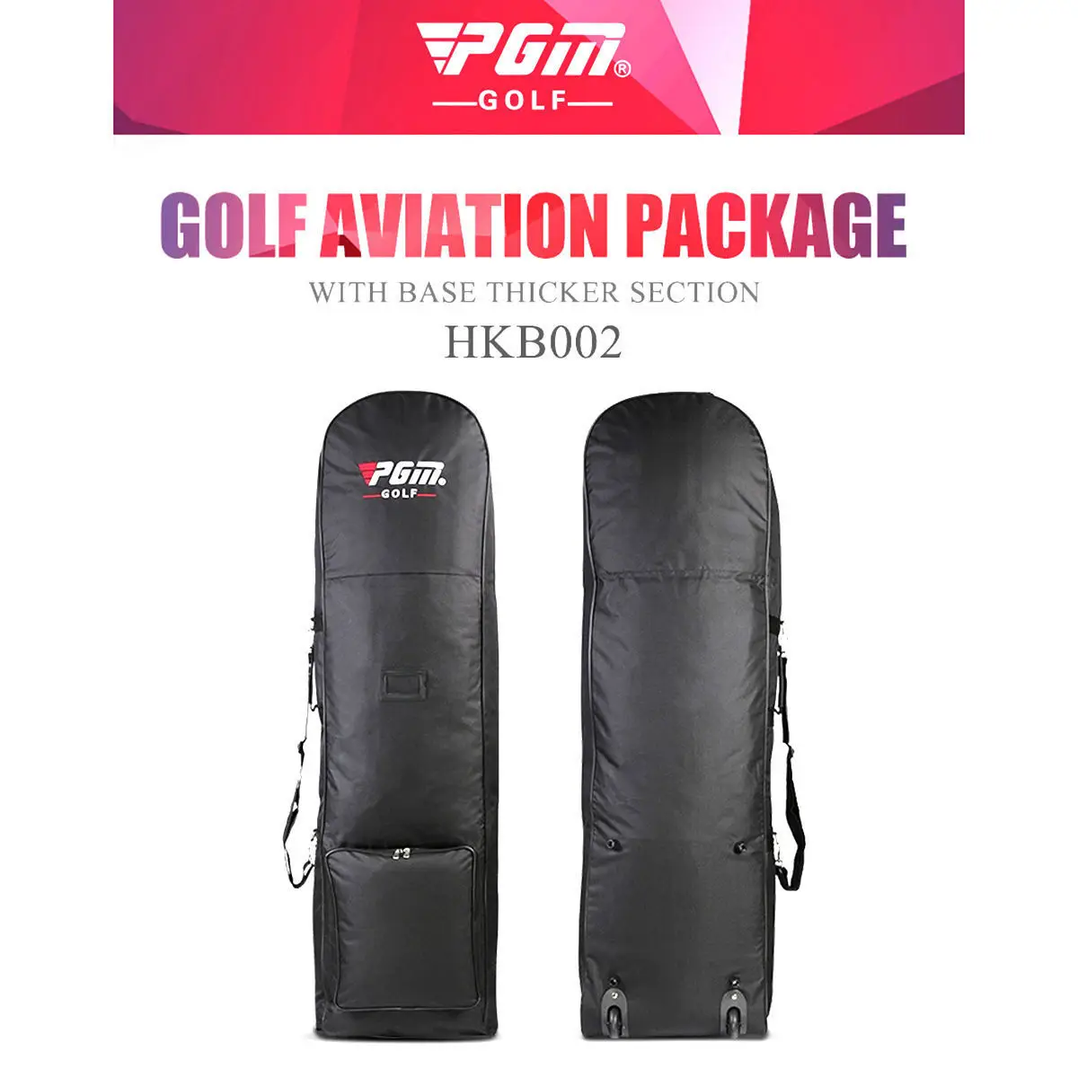 Black Golf Air Travel Bag 2Wheels Large Capacity Carry Foldable Flight Consignment Aviation Bag Travelling Golf Bags In 4 Colors