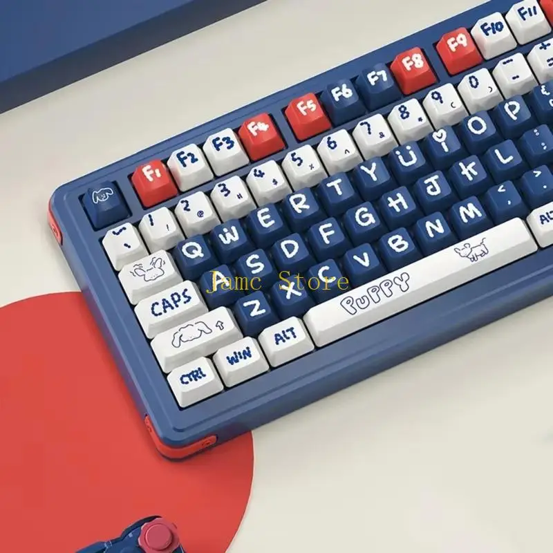 Фото LX0B PBT Keycap 133Keys Puppy Колпачки для ключей Сублимационная сублимация Оригинальные колпачки для ключей Mxes Switches №2