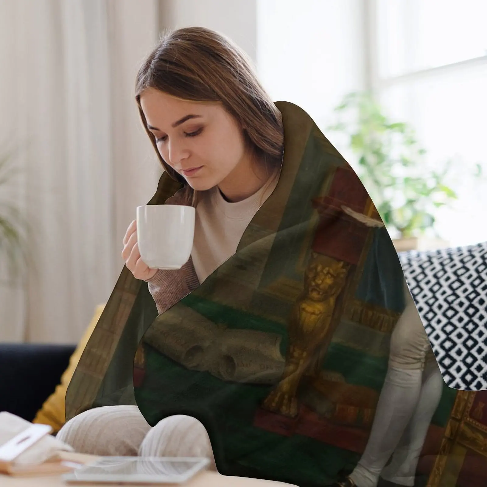 Одеяло Император Наполеон в его исследование от Jacques-Louis Дэвида декоративные