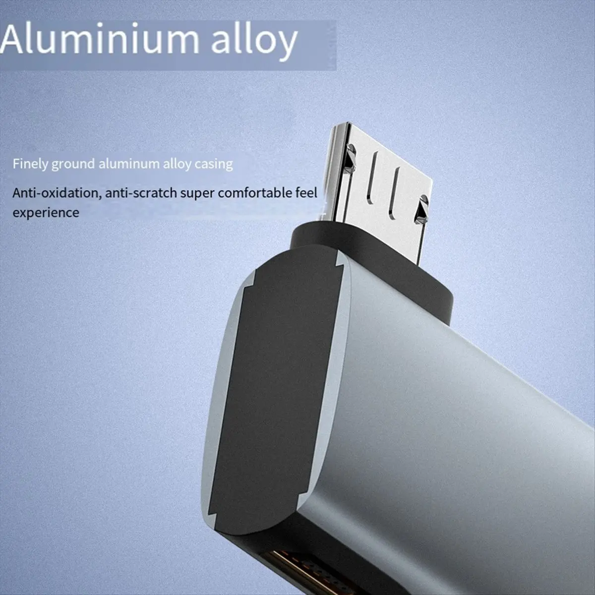 Фото Кабель-адаптер DT501/4K OTG с угловым разъемом Micro-USB на USB, с функцией подачи питания. Подходит для планшетов, телевизоров (левое крепление) №5