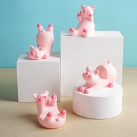 cute pig phone holder birthday gift resin crafts creative gift car home desktop ornament decorations for home flat back resin