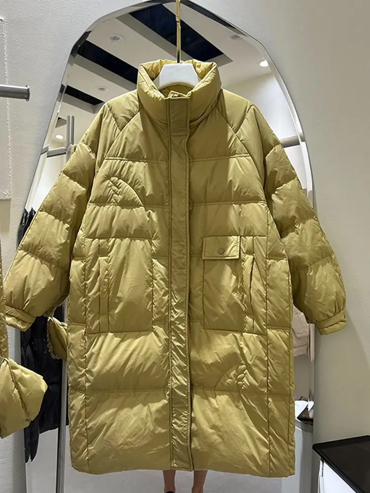 

Women Long Down Jacket New Casual Style White Duck Down Jackets Autumn Winter Coats And Parkas Female Outwear