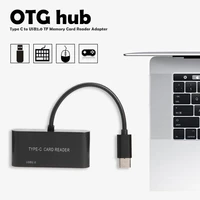 usb c to usb 2 0 hub otg tf memory card reader adapter converter cable support for android phones computers laptop accessories