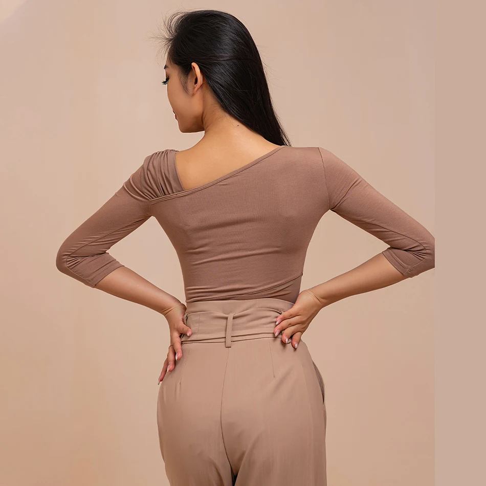 Женские топы для латиноамериканских танцев с рукавом до локтя бальных Танцев