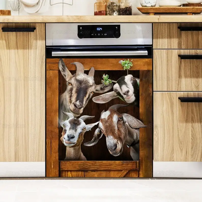 

Goats Dishwasher Cover, Magnet Kitchen Decor, Goat Dishwasher Sticker, Home Decor, Mothers Gift, Goat Lovers, Kitchen Decor PDH0