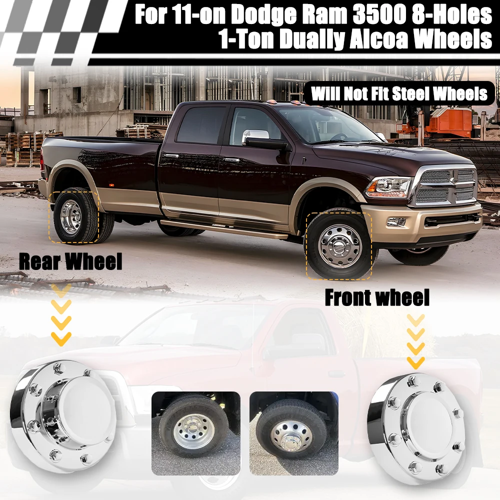 RASTP-New 4PCS Car Wheel Center Hub Caps Dustproof Waterproof ABS for DODGE RAM 4500&amp5500 2011-2015 2016 2017 2018 LKT146