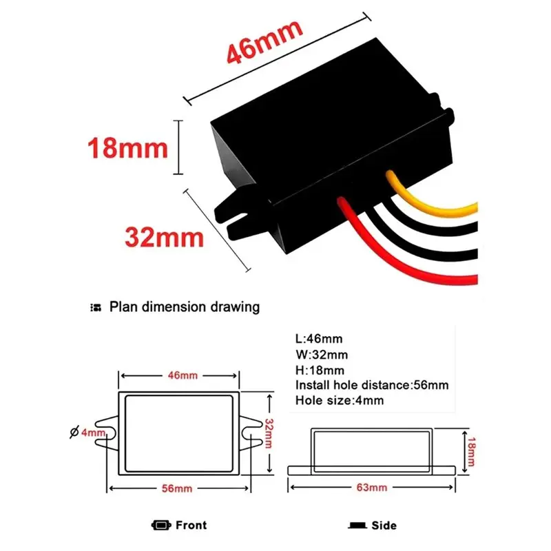 A23P: Высокоэффективный DC-DC преобразователь (8-90В в 5В, 5А, 25Вт) с Type-C и Micro USB для быстрой зарядки (art.: 3920daafc4266) - 3920daafc4266
