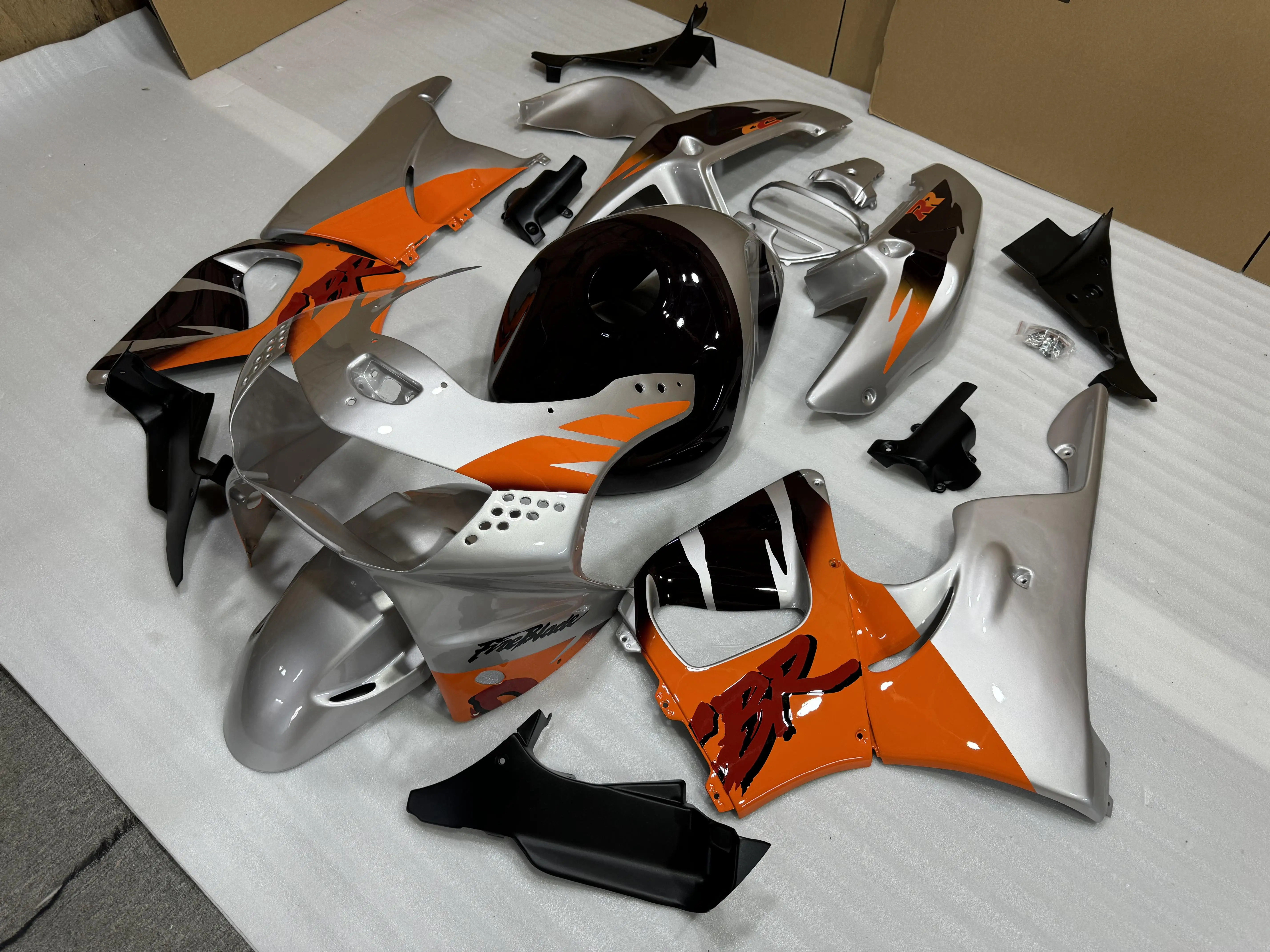 Комплект обтекателя подходит для HONDA CBR 900RR 900 1998 1999 оранжевый черный обтекатель