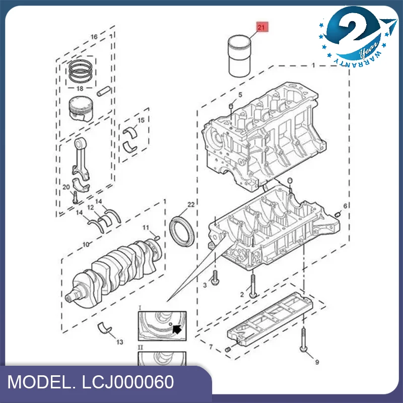 Поршневые оболочки LCJ000060 4 шт. цилиндрическая оболочка для двигателя китайского