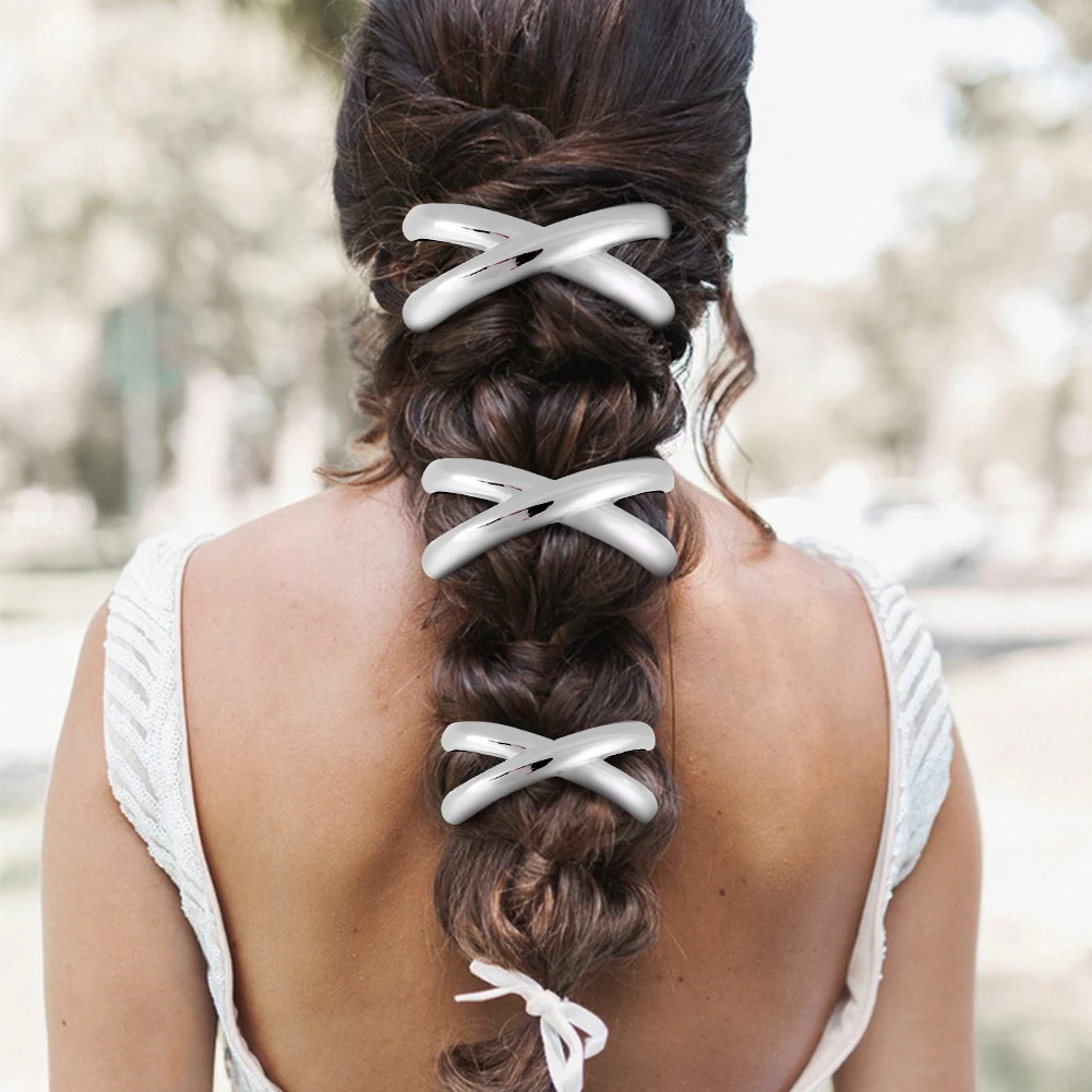 Металлическая завязка для волос манжета с двойной аркой модная эластичная