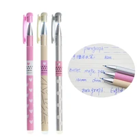 3pcs cute cartoon pupils can wipe the gel pen full needle 0 38mm easy to wipe the erasable gel pen writing quality smooth