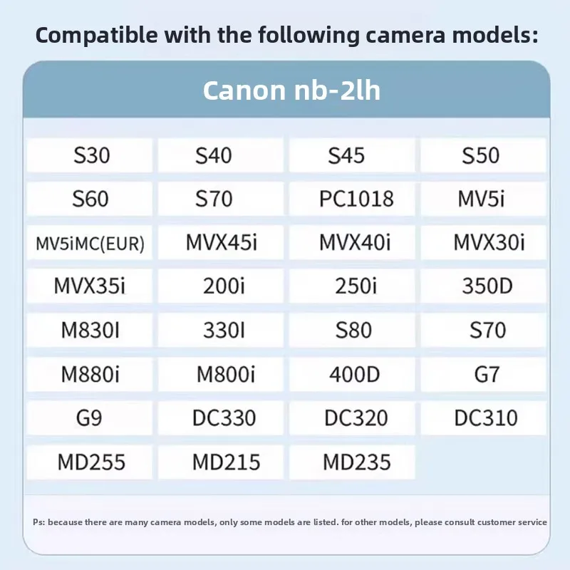 Фото Зарядное устройство NB-2L, аккумулятор для камеры, для Canon EOS 350D 400D Power Shot S30 S45 S50 S60 S70 s80 G7 G9, высококачественная батарея №2
