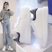 womens white shoes classic platform casual shoes comfortable sneakers crystal walking shoes student shoes fashion korea shoes