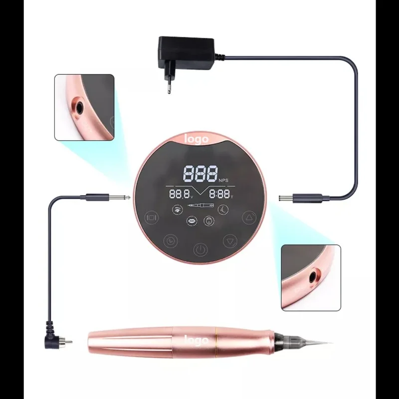 

Biomaser P90 Eyebrow PMU Tattoo Machine Pen Set Universal ridge Needle Dermografo Permanent Makeup Microblading Machine