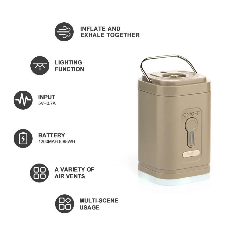 Widesea портативный Электрический надувной насос с кемпингом светильник наружная