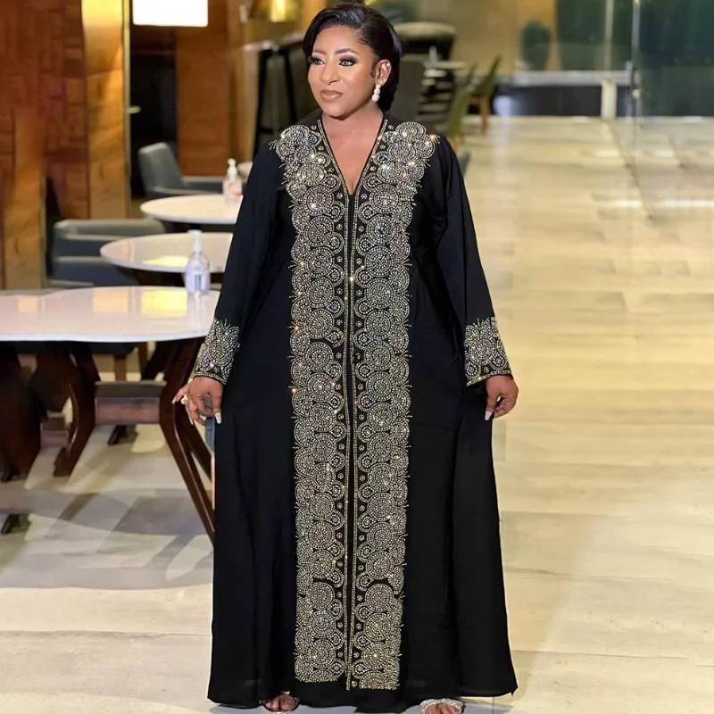 Abayas For Women Dubai Luxury 2023 Chiffon Boubou Muslim Fashion Dress Caftan Marocain Wedding Party Occasions Djellaba Femme